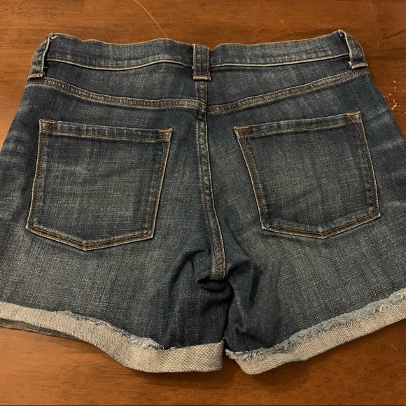 J. Crew Medium Blue Mid-Rise Denim Stretch Jean Shorts Size 27 - Picture 2 of 5